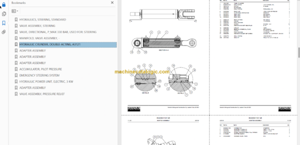 Sandvik LH517i Mining Loader Service and Parts Manual (L517DVMA0A0888)