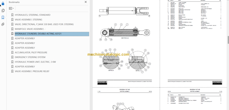 Sandvik LH517i Mining Loader Service and Parts Manual (L517DVMA0A0888)