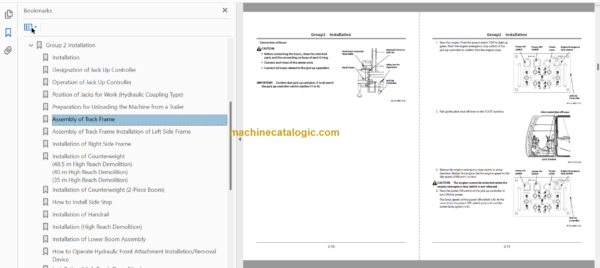 Hitachi ZX1800K-3 Multi-Boom Specification Workshop Manual