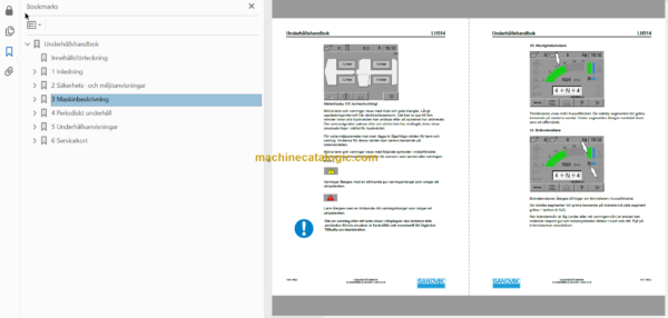 Sandvik LH514 Mining Loader Operator's and Maintenance Manual (L814D988 Swedish)