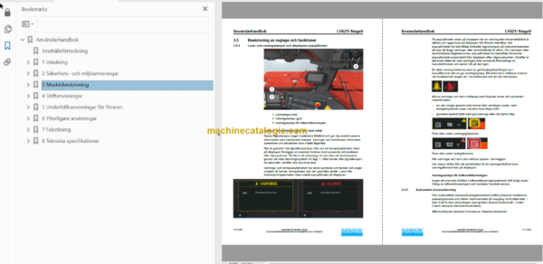 Sandvik LH621i Mining Loader Operator's and Maintenance Manual (L621DKPA0A0742 Swedish)