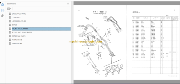 Hitachi EX50UR EX50URG Excavator Parts Catalog & Equipment Components Parts Catalog