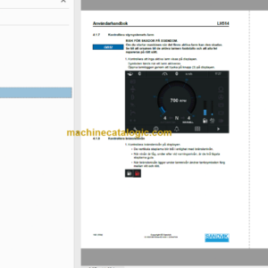 Sandvik LH514 Mining Loader Operator’s and Maintenance Manual (L914D1006 Swedish)