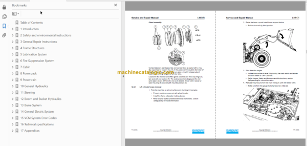 Sandvik LH517i Mining Loader Service and Parts Manual (L017D759)