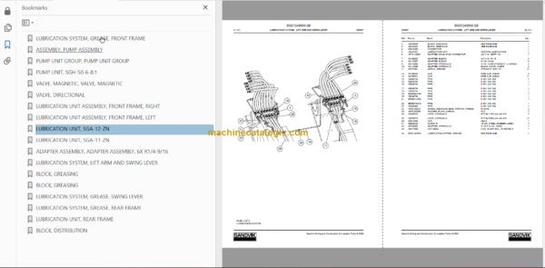 Sandvik LH517i Mining Loader Service and Parts Manual (L017D759)