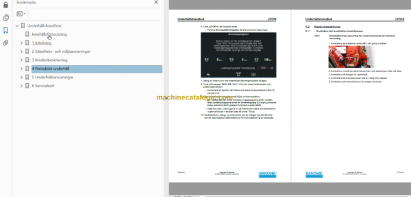 Sandvik LH514 Mining Loader Operator's and Maintenance Manual (L914D1006 Swedish)