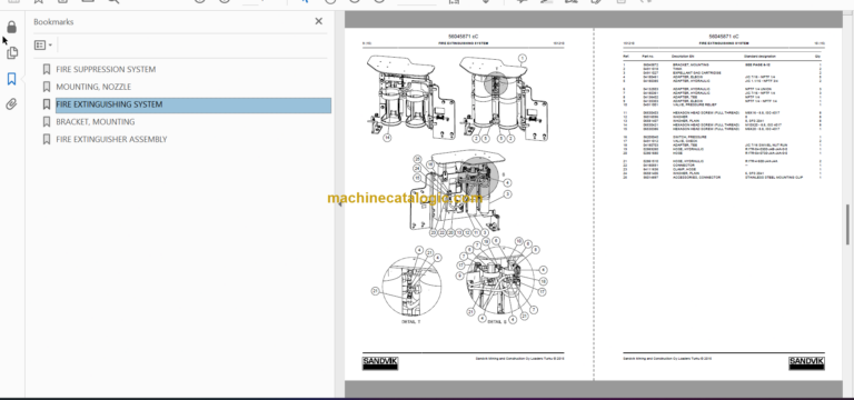 Sandvik LH514 Mining Loader Service and Parts Manual (L514D744)