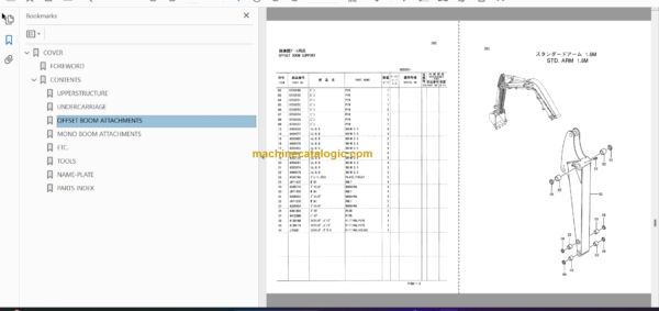 Hitachi EX55UR-3 Excavator Parts Catalog & Equipment Components Parts Catalog