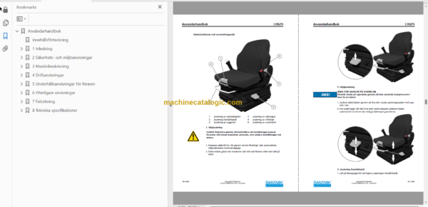 Sandvik LH621i Mining Loader Operator's and Maintenance Manual (L921D498 Swedish)