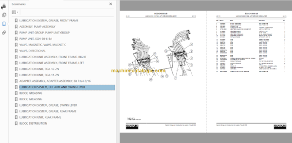 Sandvik LH517i Mining Loader Service and Parts Manual (L017D867)