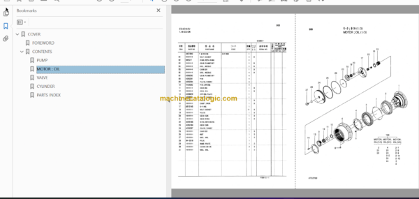 Hitachi EX55UR-3 Excavator Parts Catalog & Equipment Components Parts Catalog