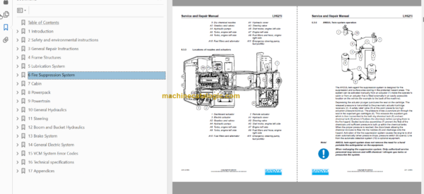 Sandvik LH621i Mining Loader Service and Parts Manual (L021D527)