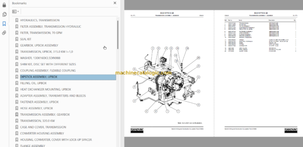 Sandvik LH515i Mining Loader Service and Parts Manual (L515DJNA0A0021)