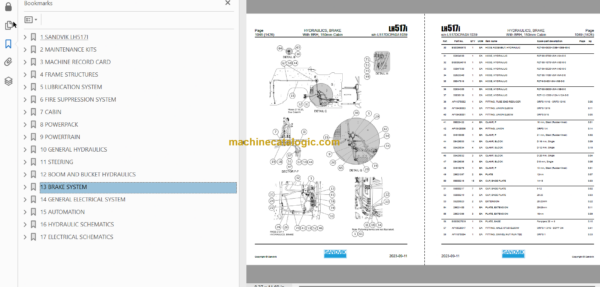 Sandvik LH517i Mining Loader Service and Parts Manual (L517DCPA0A1039)