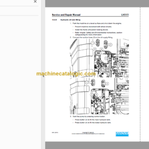 Sandvik LH517i Mining Loader Service and Parts Manual (L517DKNA0A0953)