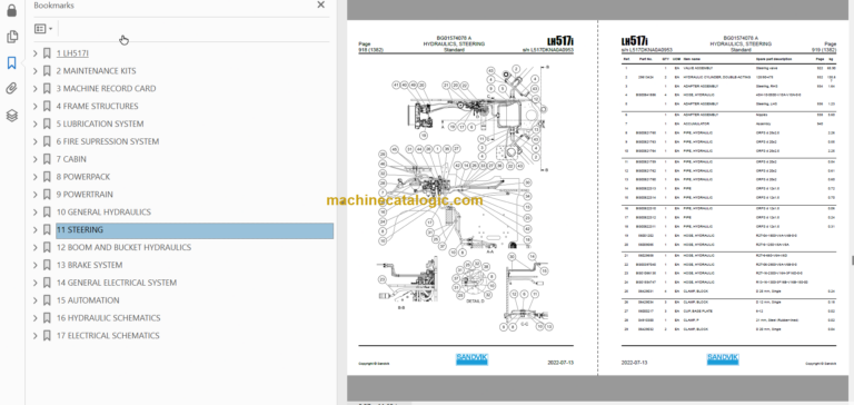 Sandvik LH517i Mining Loader Service and Parts Manual (L517DKNA0A0953)