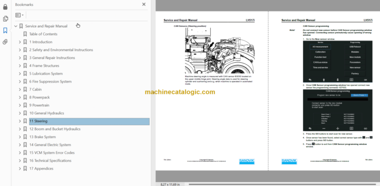 Sandvik LH517i Mining Loader Service and Parts Manual (L517DVNA0A0956)