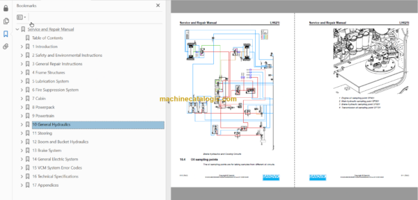 Sandvik LH621i Mining Loader Service and Parts Manual (L621DCMA0A0554)