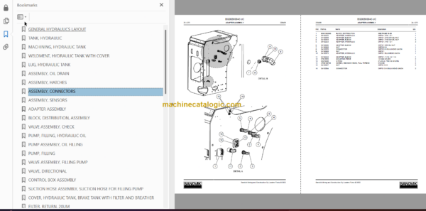 Sandvik LH621i Mining Loader Service and Parts Manual (L621DCMA0A0554)