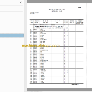 Hitachi HX99B-2 Parts Catalog & Equipment Components Parts Catalog