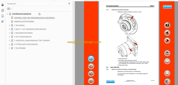 Sandvik DS511-C Drill Rig Operator's and Maintenance Manual (117B45215-1 Swedish)