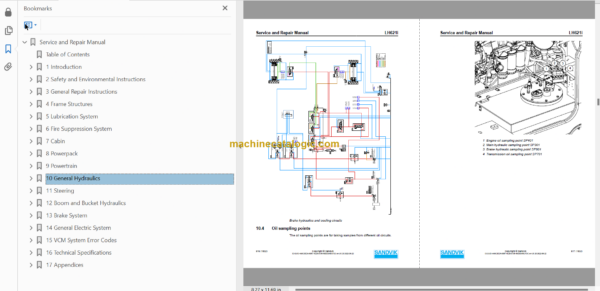 Sandvik LH621i Mining Loader Service and Parts Manual (L621DKNA0A0706)