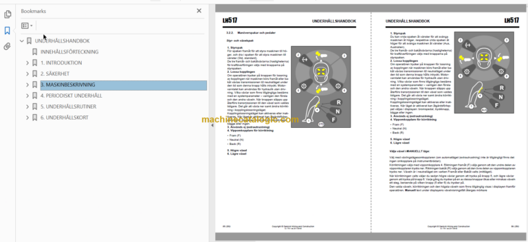 Sandvik LH517 Mining Loader Operator's and Maintenance Manual (L117D296 Swedish)
