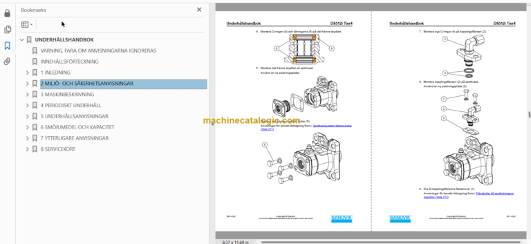 Sandvik DS512i Rock Bolter Operator's and Maintenance Manual (SN 120B52514-1 Swedish)