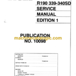 Hitachi R170 329-330ED R190 339-340SD Service Manual