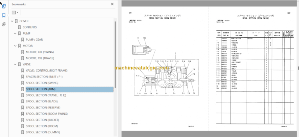 Hitachi EX8-2B Excavator Parts Catalog & Equipment Components Parts Catalog