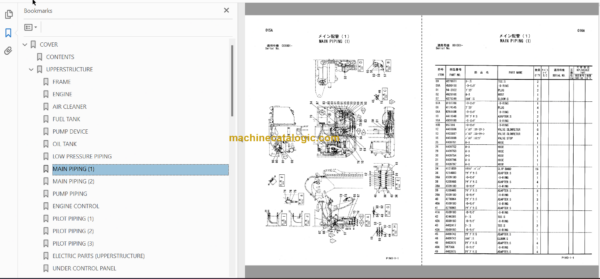 Hitachi HX99B-2 Parts Catalog & Equipment Components Parts Catalog