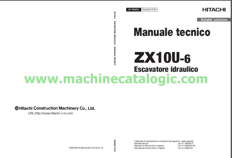 Hitachi Manuale tecnico, Manuale di Riparazione