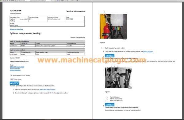 L110F Wheel Loader Repair and Service Manual PDF Index