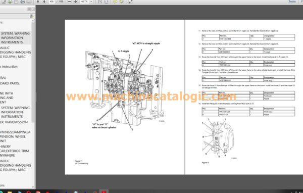ECR50D Mini Excavator Repair and Service Manual PDF Index