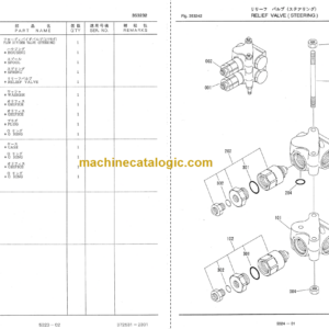 Furukawa FL365 Parts Catalog & Equipment Components Parts Catalog