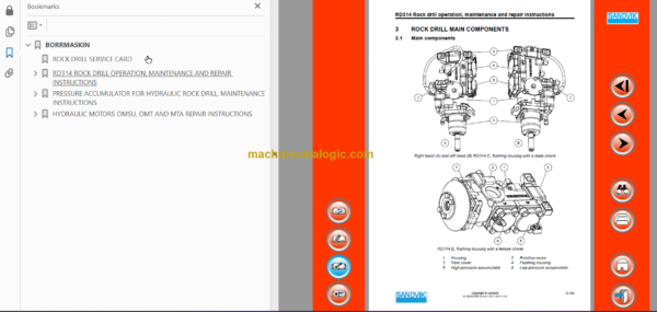 Sandvik DS511C Drill Rig Service and Parts Manual (115B42360-1)