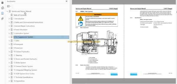 Sandvik LH621i Mining Loader Service and Parts Manual (L621DKPA0A0742)