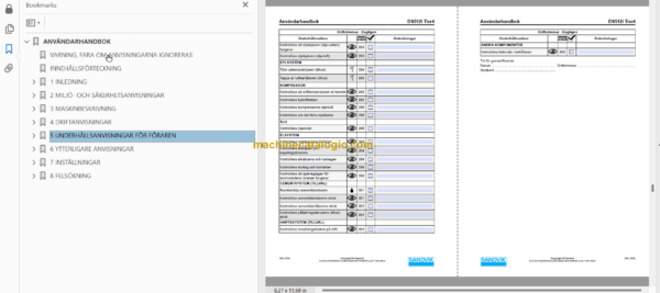 Sandvik DS512i Rock Bolter Operator's and Maintenance Manual (SN 121B59416-1 Swedish)