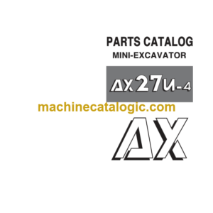 Hitachi AX27U-4 Mini Excavator Parts Catalog