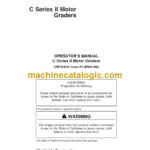 John Deere C Series II Motor 770CHII Graders Operators Manual (OMT204247)