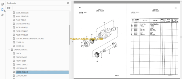 Hitachi HX140B-2 Parts Catalog & Equipment Components Parts Catalog