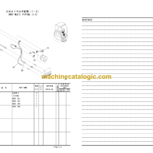 Hitachi AX27U-4 Mini Excavator Parts Catalog