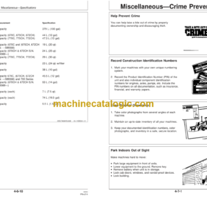 John Deere C Series II Motor 770CHII Graders Operators Manual (OMT204247)