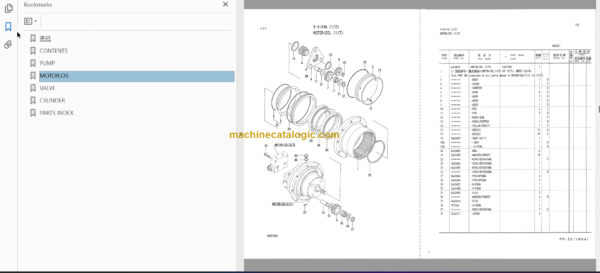 Hitachi EX12 Excavator Parts Catalog & Equipment Components Parts Catalog