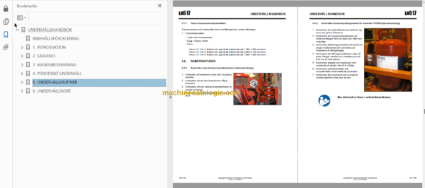 Sandvik LH517 Mining Loader Operator's and Maintenance Manual (L217D330 Swedish)