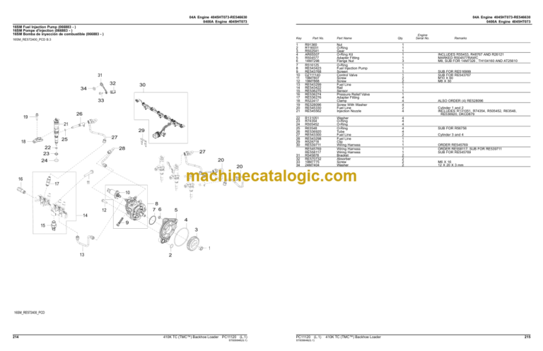 John Deere 410K TC (TMC™) Backhoe Loader Parts Catalog (PC11120) PIN:1T0410TK_ _E219607-268557