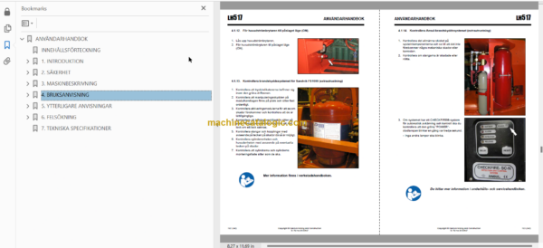 Sandvik LH517 Mining Loader Operator's and Maintenance Manual (L217D330 Swedish)