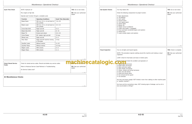 John Deere C Series II Motor 770CHII Graders Operators Manual (OMT204247)