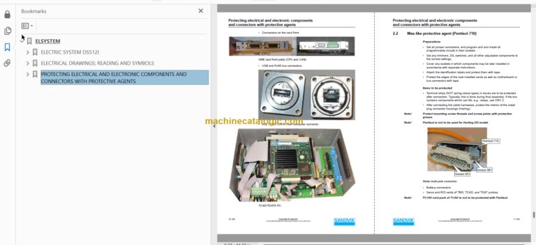 Sandvik DS512i Rock Bolter Service and Parts Manual (SN 120B52514-1)