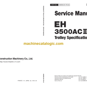 Hitachi EH3500AC2 Trolley Specifications Service Manual